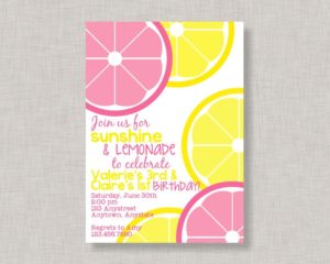 Lemonade Party Invites