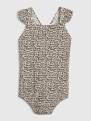 Gap Toddler  leopard Print Ruffle One-Piece