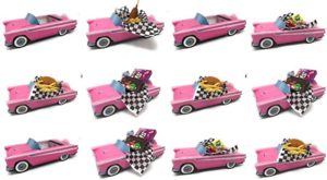 12 Classic Car Party Food Boxes – Pink Birthday Set