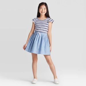 Girls’ Stripe Dress – Cat & Jack™ Navy/White