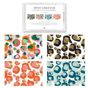LUCITE TRAY & SPOT CHEETAH PATTERNED INSERTS – 11X17