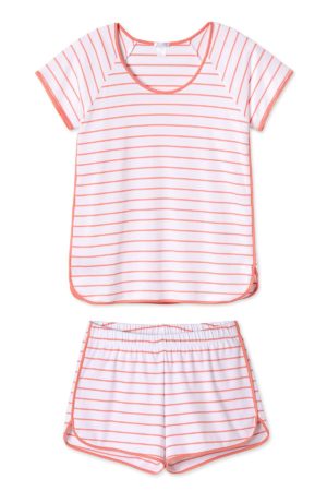 Pima Shorts Set in Coral
