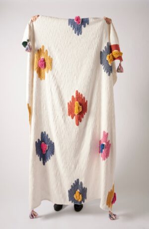 Anthropologie Home Dal Tufted Throw Blanket