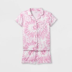 Girls’ 2pc Tie-Dye Pajama Set – More Than Magic™ Pink