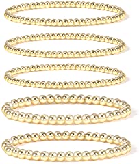 Gold Bead Bracelet Set