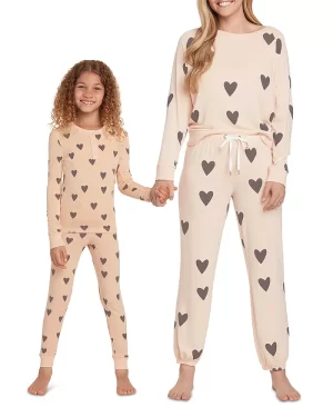 Honeydew Mommy & Me Printed Long Sleeve Tee & Pajama Set