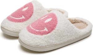 smiley face slippers f