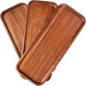 Solid Acacia Wood Serving Trays