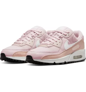 NIKE Air Max 90 Sneaker, Alternate, color, BARELY ROSE/ WHITE Air Max 90 Sneaker, sales video thumbnail NIKE Air Max 90 Sneaker, Alternate, color, BARELY ROSE/ WHITE NIKE Air Max 90 Sneaker, Alternate, color, BARELY ROSE/ WHITE NIKE Air Max 90 Sneaker, Alternate, color, BARELY ROSE/ WHITE Show all SIZE INFO True to size DETAILS & CARE A ’90s performance running shoe conquers new miles as a modern street sneaker that still sits on its iconic bubble of visible Max Air cushioning. Its low profile and sleek, layered upper look timelessly sporty without losing sight of the shoe’s heritage detailing.  Cushioning: absorbs impact and distributes weight for consistent, buoyant comfort under each step Removable insole Visible Max Air unit in the heel provides clear Air-Sole cushioning Synthetic and leather upper/textile and synthetic lining/rubber sole Imported Item #213624 Free Shipping & Returns See more GIFT OPTIONS Choose your gift options at Checkout. Some items may not be eligible for all gift options.  Free Pickup  Printed gift message (free) Nordstrom gift box (free) Signature gift wrap ($5) Delivery  Email gift message (free) Printed gift message (free) Need help finding the perfect gift? We’ve got you covered. Shop Gifts NIKE Rooted in a dedication to innovation and helping people improve their game, Nike asserts that we’re all athletes and strives to outfit each of us with the high-performance gear our workouts need. Founded in Oregon by a track athlete and his coach, this now globally renowned brand creates inventive shoes and apparel for athletes at all levels. Earn 3X the points through November 13. See restrictions  (43) Air Max 90 Sneaker