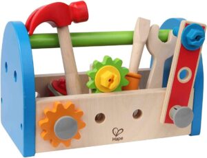 Hape Fix It Kid’s Wooden Tool Box and Accessory Play Set