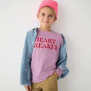 Kids’ long-sleeve “heartbreaker” graphic T-shirt